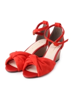 ツイストウエッジサンダル/レッド(062)