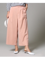 ツイルバックゴムワイドパンツ/ピンク(072)