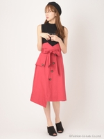 トレンチスカート/レッド