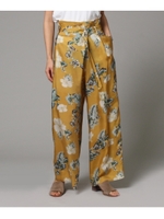 トロピカルプリントワイドパンツ/ライトオレンジ(566)