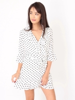 ドットフリルコンビネゾン/WHITE