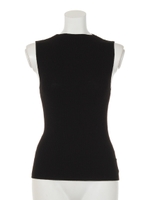 ハイネックノースリリブニット/ブラック