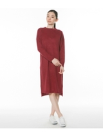 ハイネックロングニットワンピ/ピンク(008)