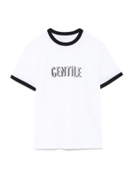バイカラーパイピングロゴＴシャツ/WHT