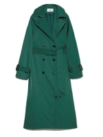 バックプリーツトレンチコート/GRN