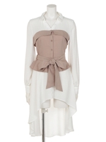 ビスチェレイヤードLong SH TOP/WHT