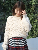 ビッグケーブルハンドニット/O.WHT