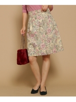 フラワージャガードスカート/ライトベージュ(151)