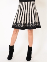 フラワージャガードミニスカート/BICOLOR