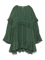 フリルチュニックブラウス/GRN