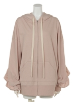 フリルロングパーカー/pink