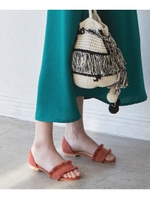 フリンジセパレートサンダル/オレンジ(067)