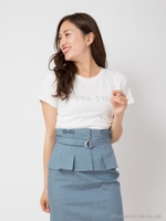 ロゴプリントTシャツ/パープル