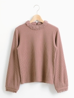 プリーツピエロカラートップス/モカ