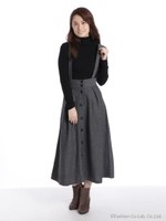 ヘリンボンサス付ロングスカート/ハイ