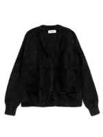 ベルトヘムアンゴラカーディガン/ブラック