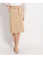ベルト付ワンタックスカート/ライトベージュ(051)