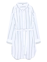 ベルト付抜け感シャツワンピース/WHT