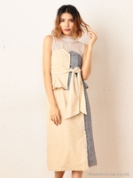 ボタンスリットスカート/ベージュ系