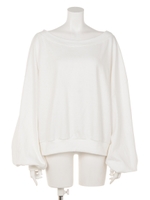 ボリューム袖プルオーバー/white