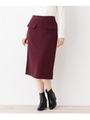 ポンチ起毛タイトスカート/ボルドー(064)