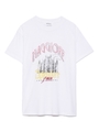 ミラノモチーフかすれプリントTシャツ/WHT