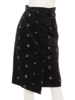 ラップ風ベロアタイトSK/ブラック