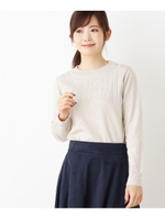 ラメハイゲージニット/ライトベージュ(551)