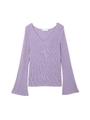 ラメフレアースリーブニットトップス/ラベンダー1(081)