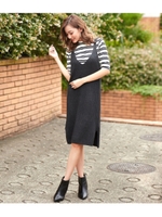 リブニットキャミワンピース/ブラック(027)