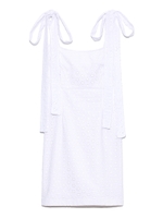 リボンレイヤードスクエアミニワンピース/WHT