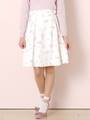 リュバンシュシュフルールフレアースカート＜LODI flower collection＞/シロ