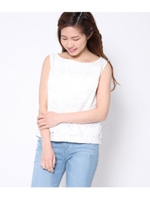 【AULI】レースMixブラウス/ブルー(019)