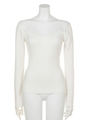 レースコンビknit TOP/WHT