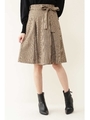 レースコンビフレアスカート/ベージュチェック1(041)