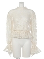 レースバックスリットブラウス/offwhite