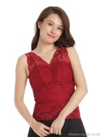 レースビスチェ/ボルドー