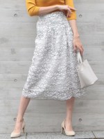 レースフレアスカート/ハイショク