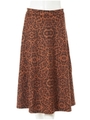 レオパードフレアスカート/ブラウン