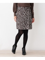 レオパード柄ミニスカート/ホワイト(102)