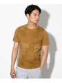 幾何学ジャカードTシャツ/キャメル(041)