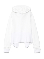 太リブバックスリットフーディー/WHT