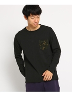 長袖 Tシャツ ポケット切り替え WEB限定/ブラック(219)
