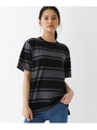 天竺パイル Tシャツ ボーダー 14534/ブラック(919)