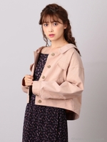 抜き襟ジャケット/ピンク