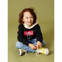 【20%OFF】フード配色裏毛パーカー