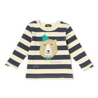 【30%OFF】アニマルアップリケボーダーミニ裏毛Tシャツ