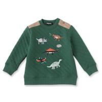 【30%OFF】ザウルス刺しゅう配色キルティングトレーナー