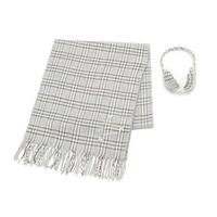 【30%OFF】チェック柄イヤーマフ×マフラーセット