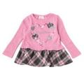【30%OFF】ペプラムチェック柄ニットソー